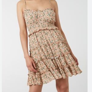 Floral tiered mini dress